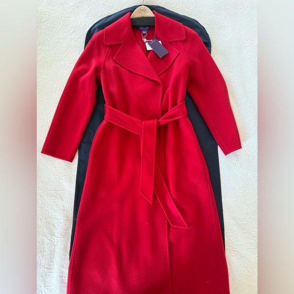 NWT Ralph Lauren Collection Purple Label Leonarda 100% Cashmere Wrap Coat, Sz 4 - Picture 5 of 9